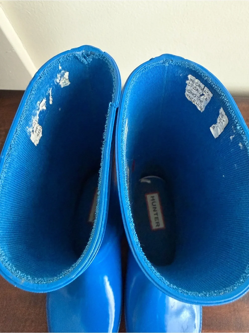 Hunter Kids Royal Blue Glossy First Classic Rain boot US 13
